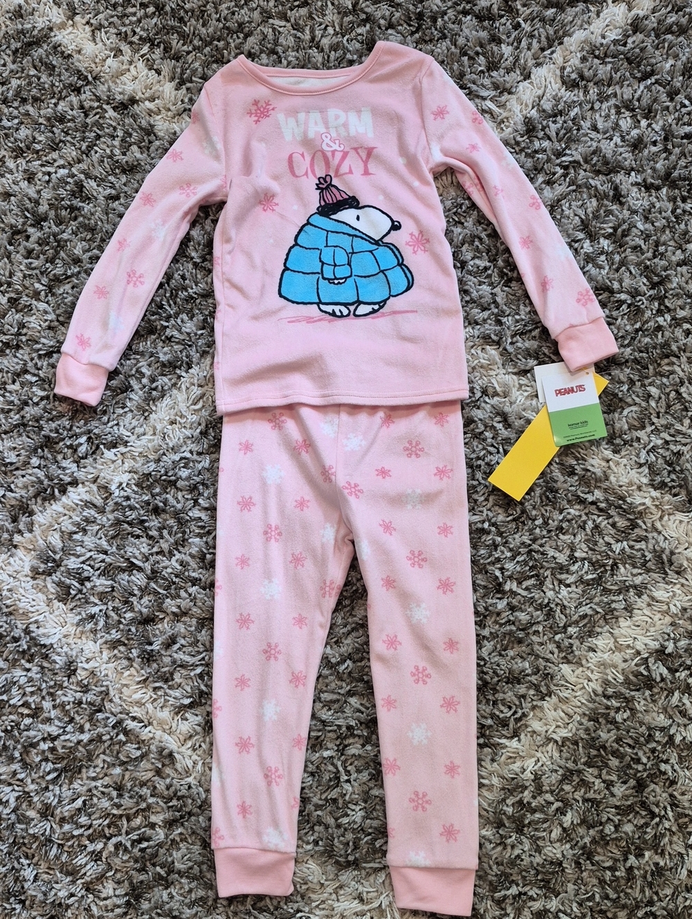 Peanuts Pink Fleece Pajama Set